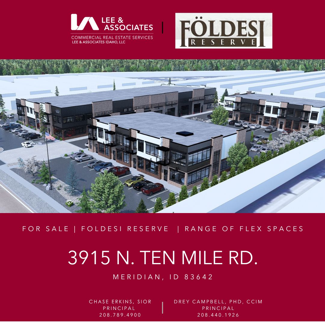 Földesi Reserve | Light Industrial Flex Spaces | For Sale #cre #realestate #forsale #flex #lightindustrial #commercialrealestate #leeassociates #Commercialrealestatebrokersboise #realestateinvestor

Please Visit: monkeylink.co/379af6