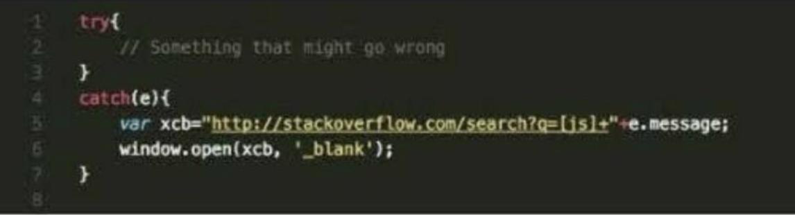 data_cyborg's tweet image. try → catch → Stack Overflow
 #programminghorror
 #meme