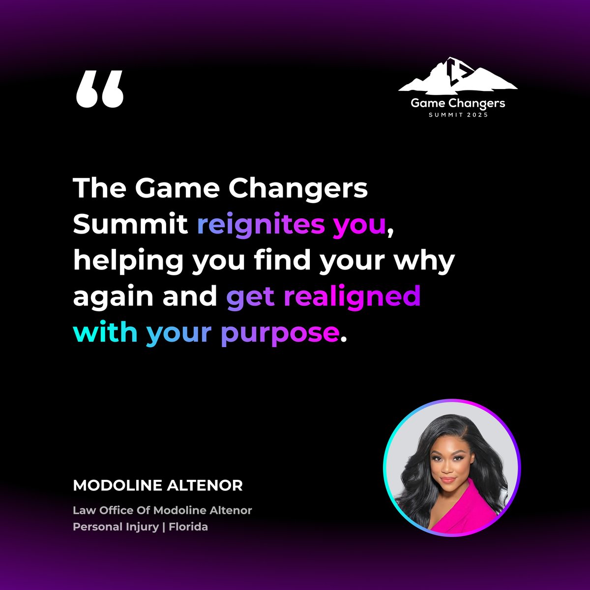“The Summit reignited my why and realigned my purpose.” – Modoline Altenor

👉 crispsummit.com
#CrispSummit