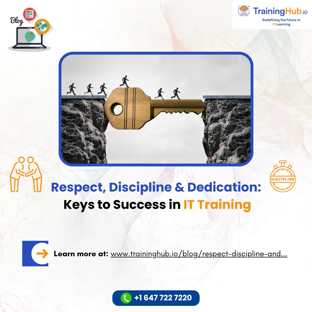 TrainingHubCAN's tweet image. Respect. Discipline. Dedication.

At TrainingHub, we believe success in tech isn’t just about learning Python, SQL, or Cloud — it’s about showing up with the mindset to win. 

Read now and set yourself apart: zurl.co/QGAwR

#Respect #Discipline #Dedication #TrainingHub
