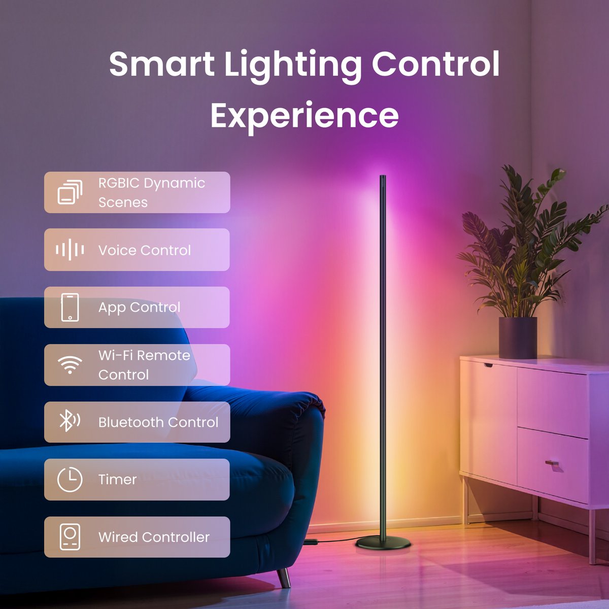 SwitchBot's tweet image. Bring the vibe to life with SwitchBot RGBIC Floor Lamp 🌈
🎶 Music Sync
💡 Smart Scenes
🗣 Voice &amp;amp; App Control
Endless moods with just one tap.

Get yours now 👉 geni.us/HA9uJ8k
#SmartHome #RGBIC #SmartLighting #HomeDecor #VoiceControl #SwitchBot #MusicSync