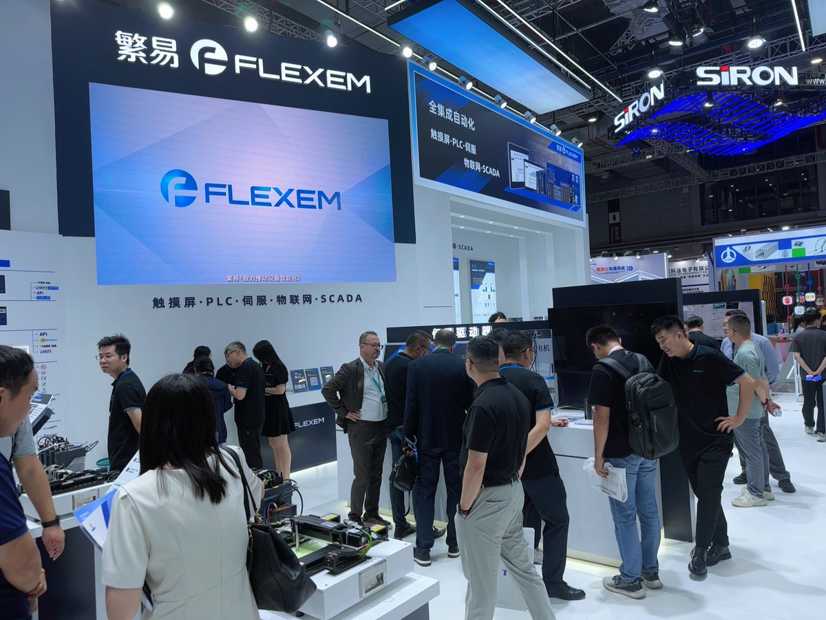 FlexemTech's tweet image. 🌟 FLEXEM at CIIF 2025 🌟
From 23rd–27th September, FLEXEM showcased our latest automation solutions at NECC Shanghai (Booth No. 6.1H C160).
📸  thank you to everyone who stopped by!
👉flexem.com
#FLEXEM #CIIF2025 #Automation #HMI #PLC #Servo #IoT #SCADA