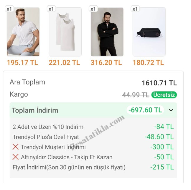 📢 Altınyıldız ürünlerinde
2 adet ve üzeri ürüne %10 indirim +
satıcı takipte 50 TL kupon +
KOSALIM300 koduyla
1200 TL ve üzerine 300 TL indirim

📌 ty.gl/1zjy96kciih6b

Trendyol #işbirliği