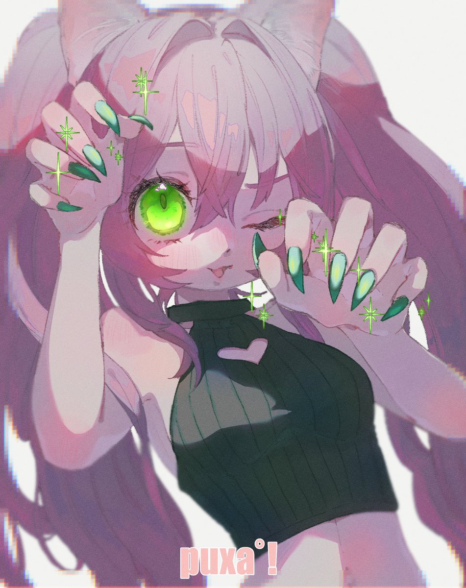 puxa_g's tweet photo. にゃん💜💚 https://t.co/le7G865Mzf