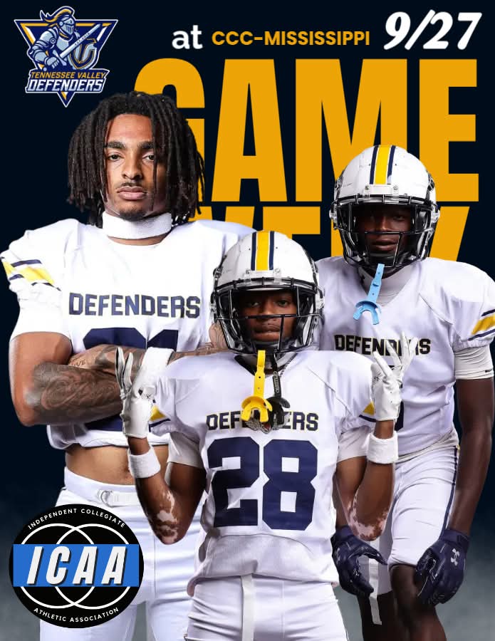 IT'S GAME WEEK! Expect high energy as the Defenders travel to Biloxi, MS to face off against the Hurricanes in their very first ICAA conference game of the season. 9/27 @ 6 PM LET'S GO DEFENDERS! 

#newlevelsamedrive
#defendersfootball
#ccctv