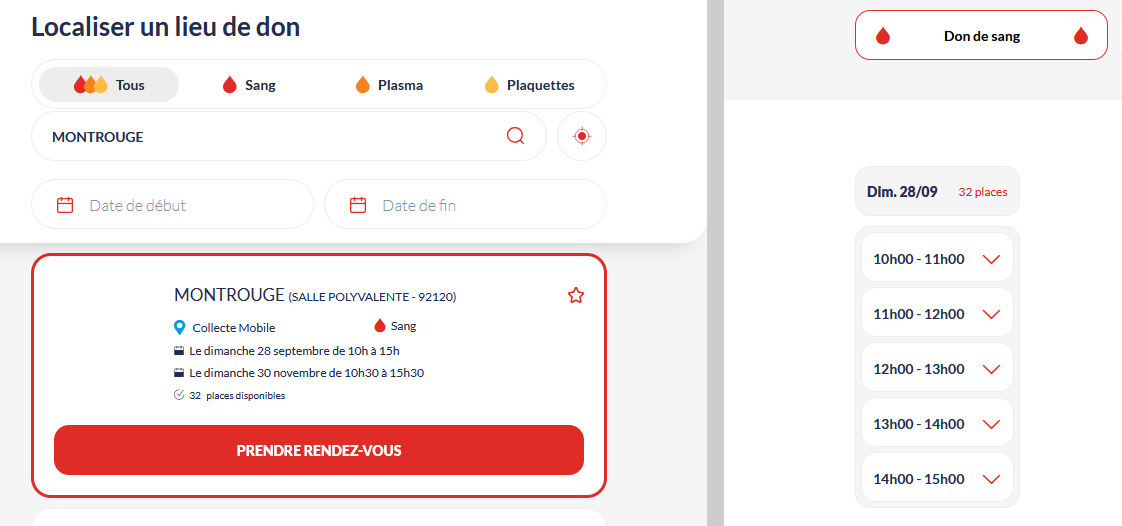 💗 Il reste une trentaine de places pour participer à la collecte de l'Établissement français du sang ce dimanche au 103 rue Maurice Arnoux !

💗 Inscrivez vous ici : dondesang.efs.sante.fr/trouver-une-co…
