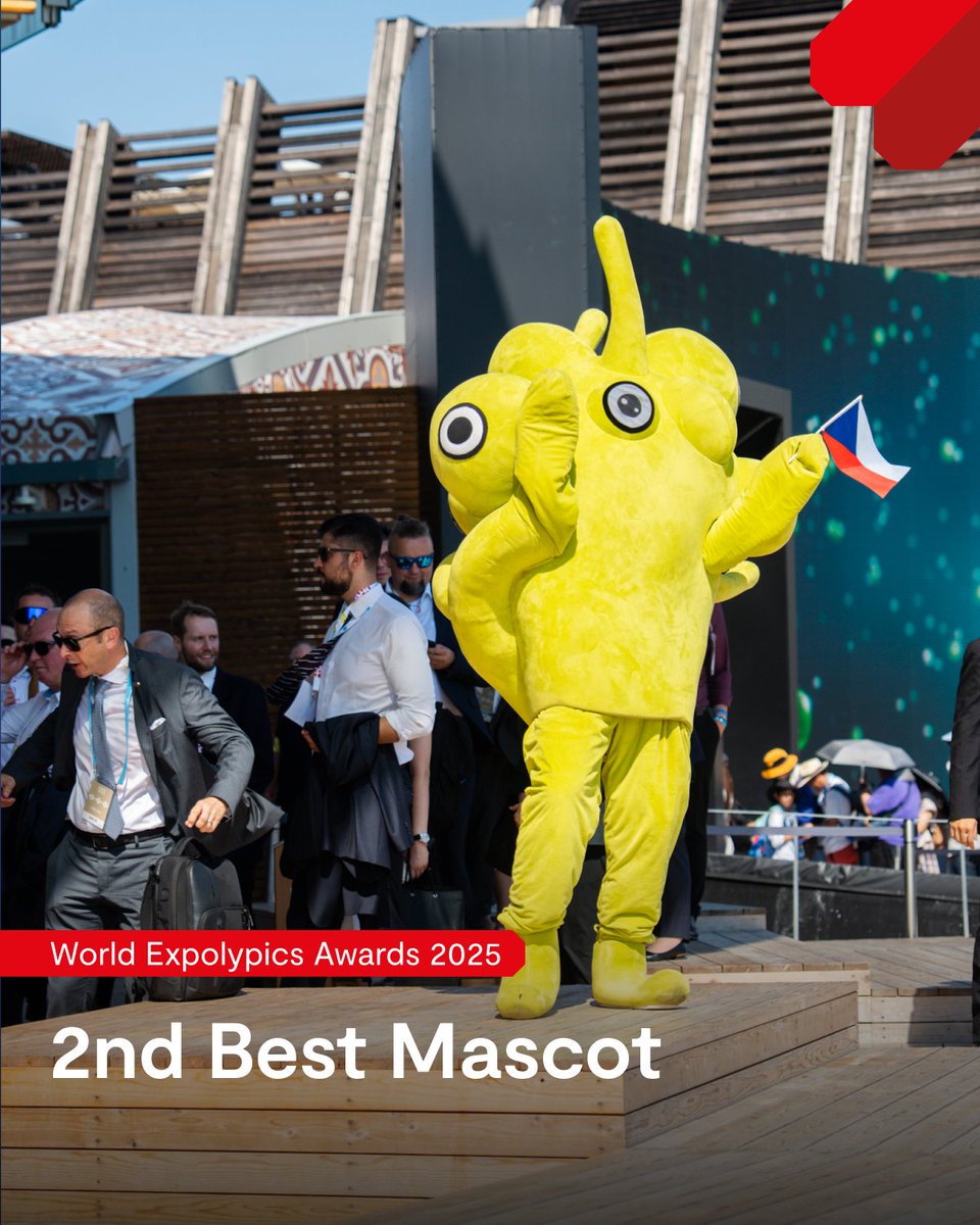 expo2025czechia's tweet image. 🥇 GOLD for Czech Pavilion! We won People’s Choice at #WorldExpolympics + 🥈 for our mascot René at #EXPO2025.

René has captured hearts in Japan 💚 and our pavilion is now officially a fan favorite.

Thank you to everyone who voted for us! 💛

#CzechiaAtEXPO2025 #CzechPavilion