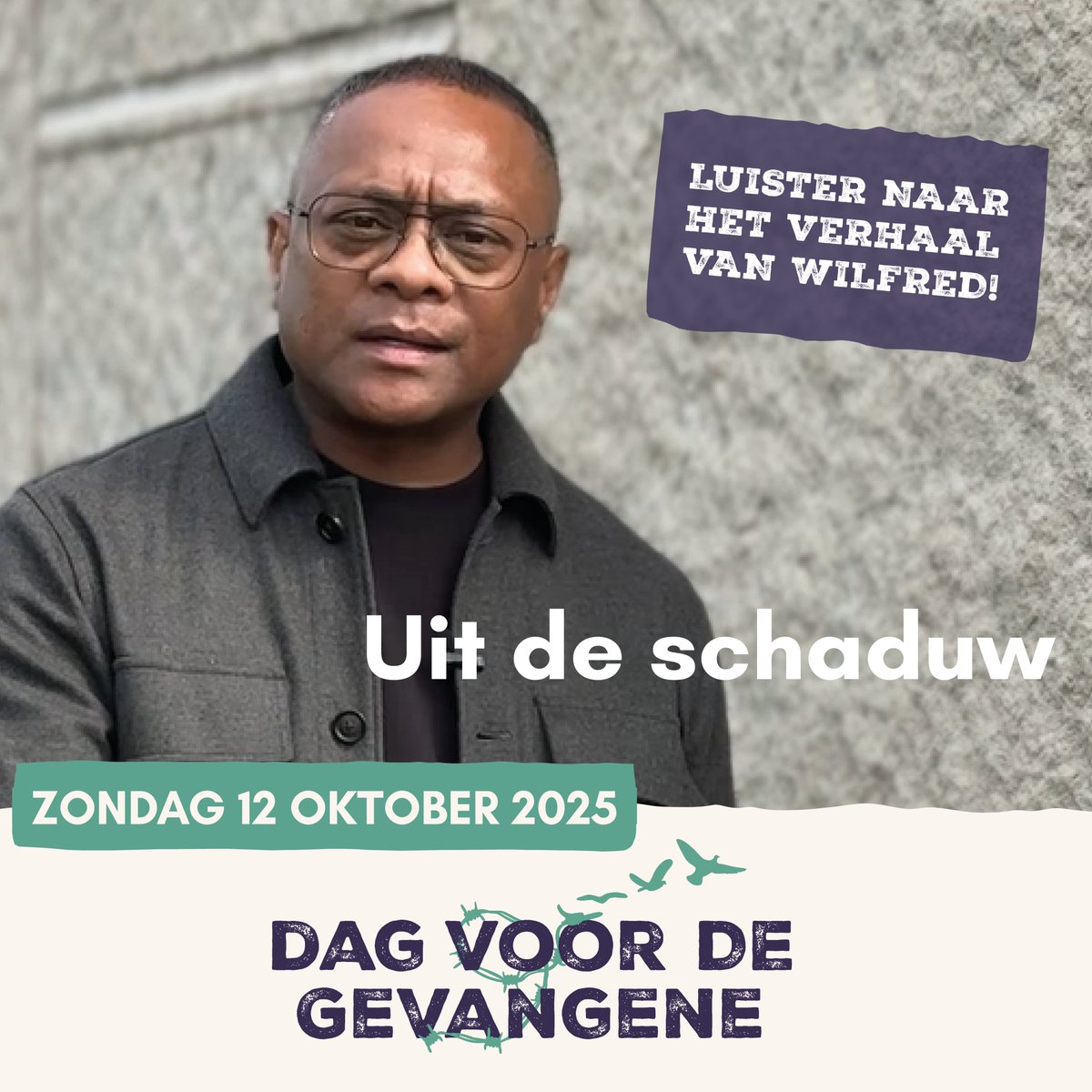 Voor de Dag voor de Gevangene op 12 oktober 2025 spraken we met Wilfred Kols. Wilfred kwam heel anders uit de gevangenis dan dat hij erin ging. Hij kwam ‘Uit de schaduw’…
Luister naar het verhaal van Wilfred op epafras.nl.

#dagvoordegevangene
