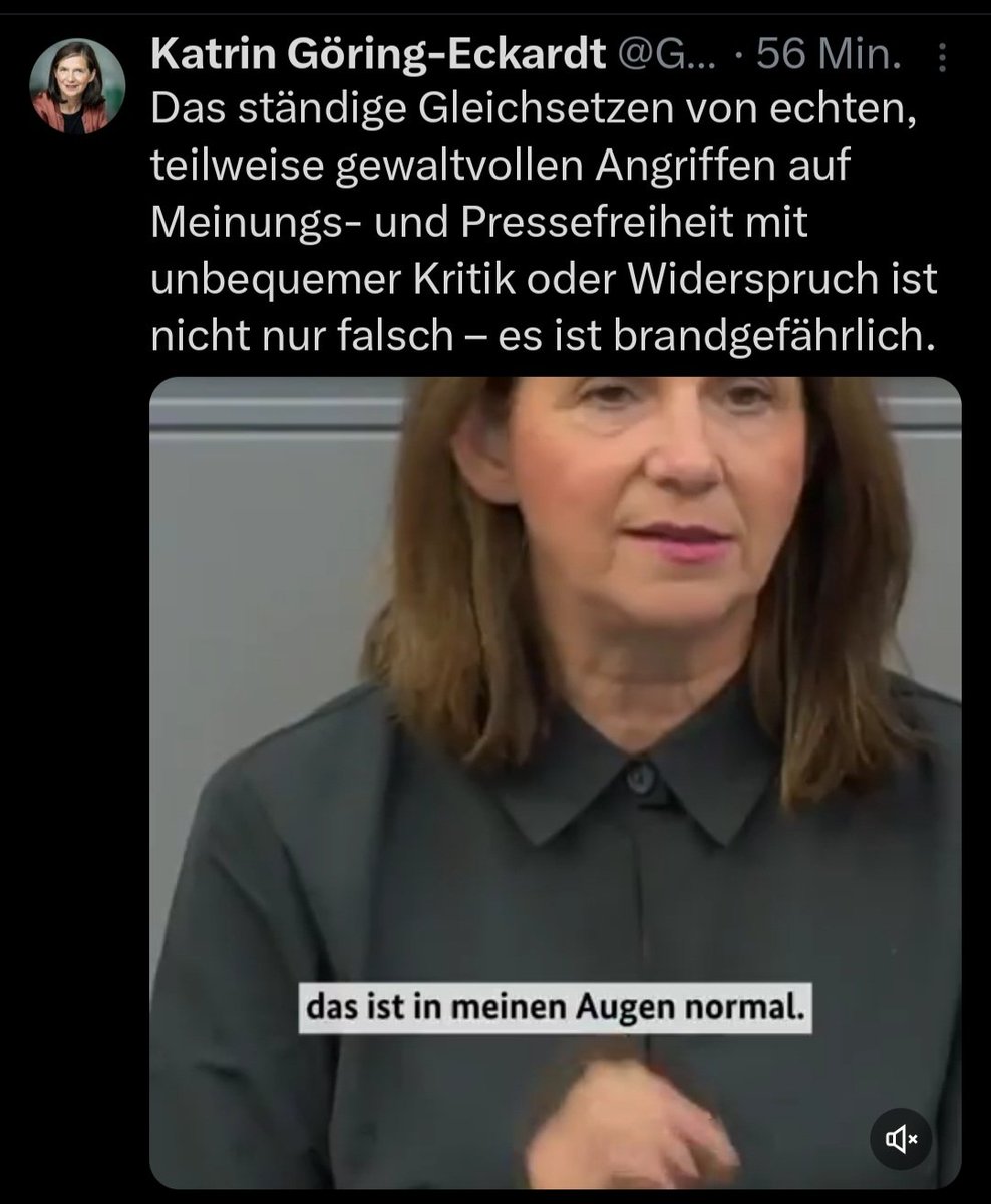 Empfehle der Dame zur Brandmauer noch einen 6kg Minimax! Für alle Fälle.
Und eine Volkshochschulkurs "Deutsche Sprache"!
"Angriffe mit unbequemer Kritik und wenn nötig Widerspruch"... 🤔
... ist doch schlau, ... Demokratie !?
Was soll gut werden, wenn es am Grundsätzlichen fehlt!
