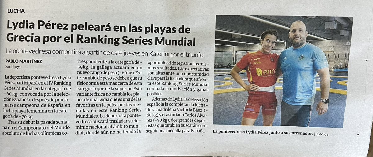 Rumbo al 4º Rankkng Series Mundial de Lucha Playa. #katerini #grecia #plansocialence <a href="/lydialuc/">lady</a> <a href="/lucha_esp/">Federación Española de Lucha</a> gracias <a href="/elcorreogallego/">El Correo Gallego</a>