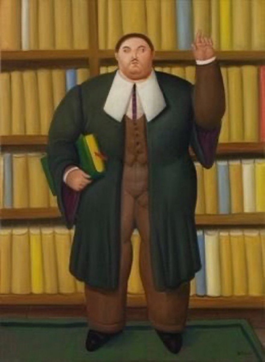 gabiciddeleon's tweet image. Un abogado, Fernando Botero, 2012.