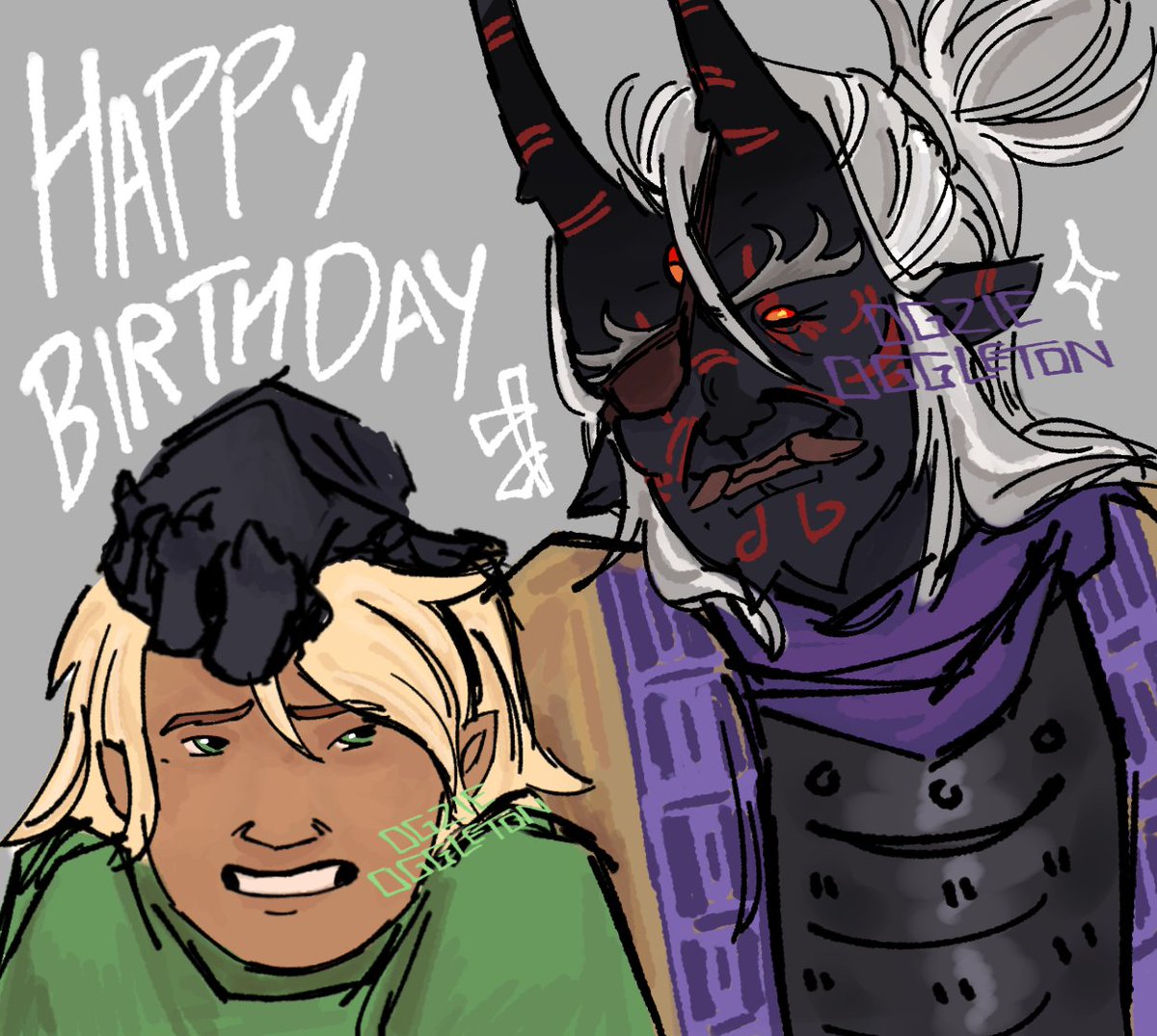 I forgot it was his birthday lmao #Lloydgarmadon #lordgarmadon #ninjago #fanart