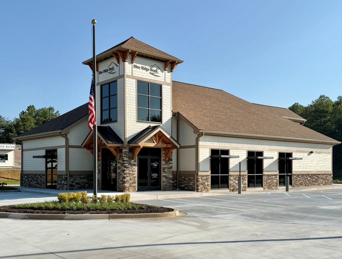 Blue Ridge Bank is proud to announce the grand opening of its new permanent office located at 628 Ann Street in Pickens. A grand opening ceremony will be held on Wednesday, October 1st at 11:30am to officially open the doors to the new permanent office. 

blueridge.bank/news/2025/09/2…