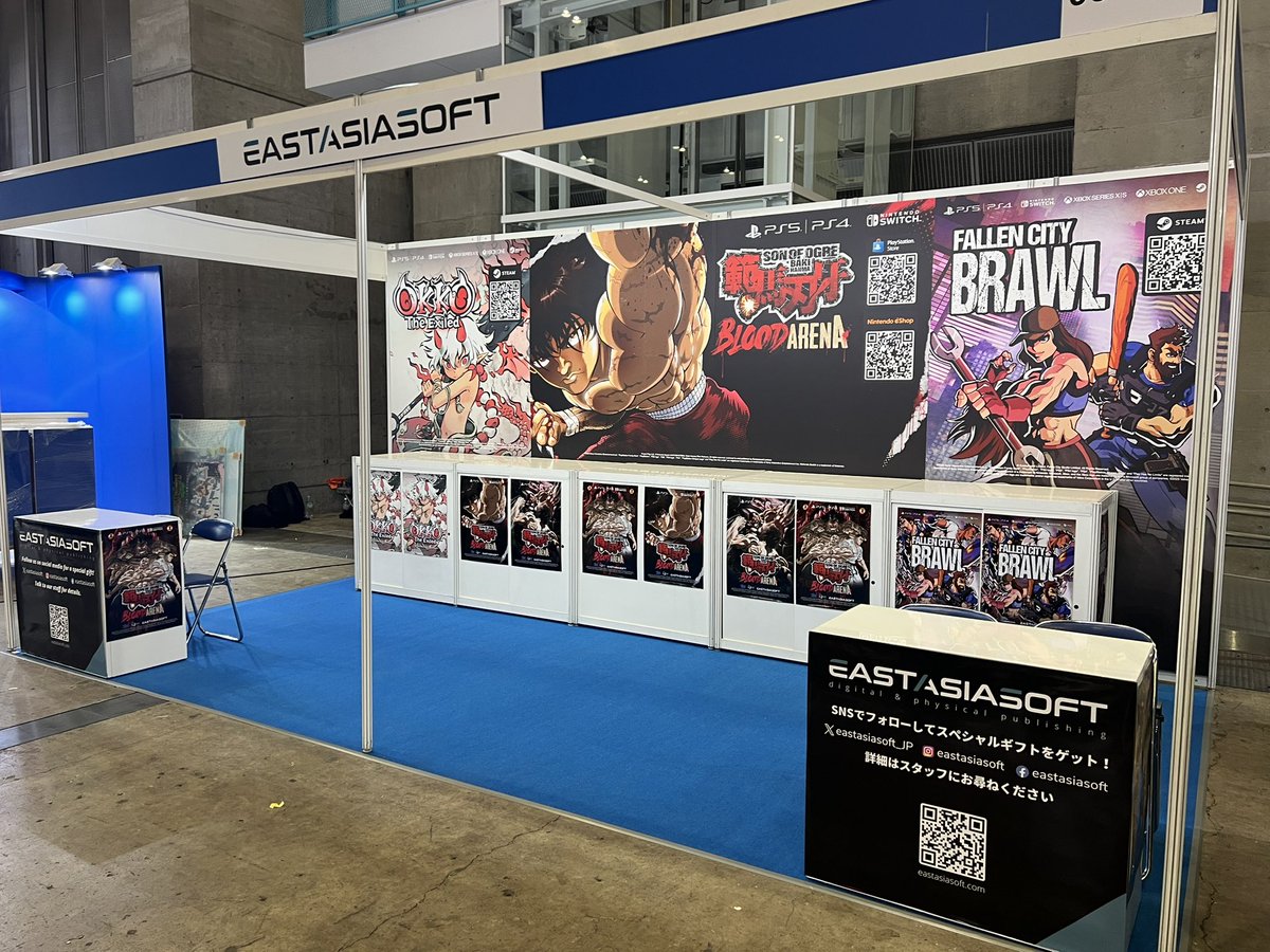 Today we were hard at work getting our booths set up at Tokyo Game Show. We hope to see you here over the next few days! We have Baki Hanma: Blood Arena, Okko The Exiled and Fallen City Brawl at Hall 5 - Booth N02, BIRDCAGE and King of Ping Pong: MEGAMIX at Hall 11 - Booth E24.