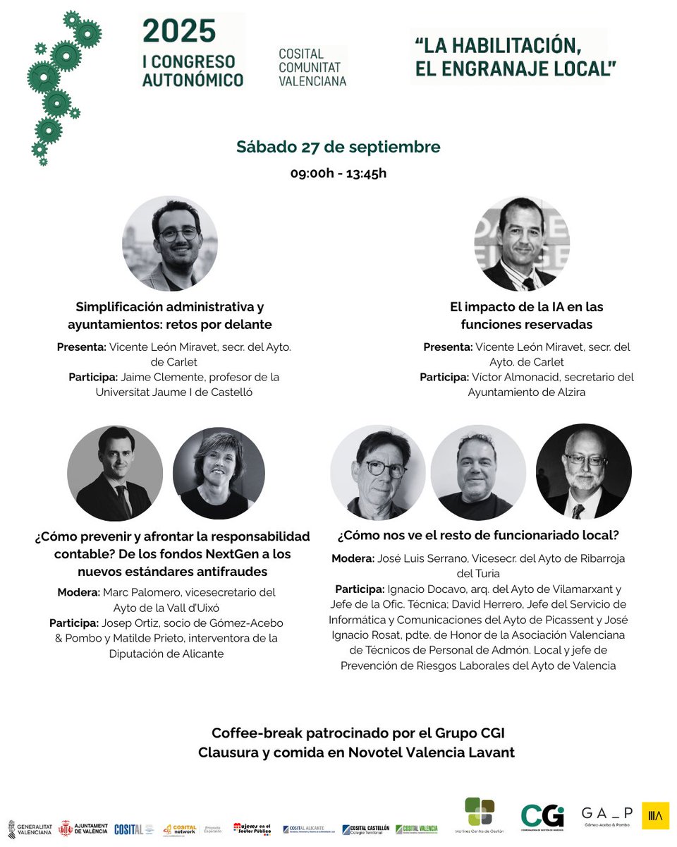 📢 Este viernes comienza el I #CongresoHabilitadosCV, un encuentro histórico que celebra la creación del Consejo Autonómico de COSITAL Comunitat Valenciana 👏🫂

Celebra el centenario de COSITAL con nosotros y aprende de los mejores expertos 🙌