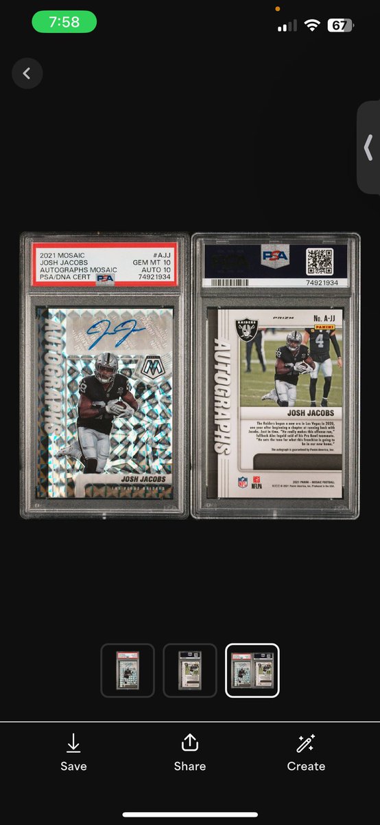 nqshy's tweet photo. @PapayonTrading @CardsEnzo @NoFloCards jacob’s-70
Travis Hunter-200
Elic-45
Dadrion 1of1- not sure
OBO https://t.co/Nkb0ugRbOr