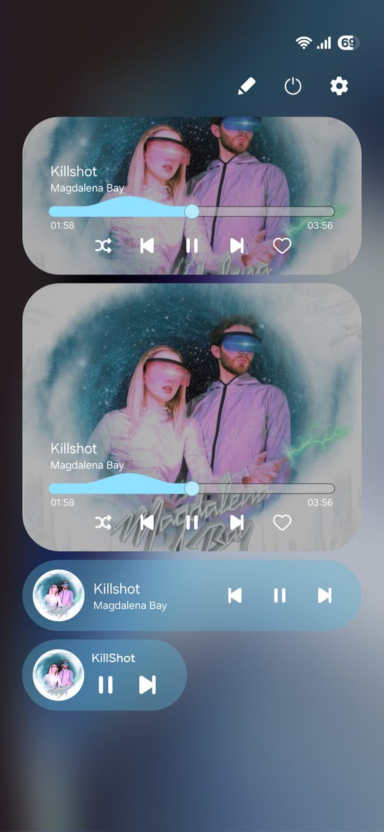 jdshruan's tweet image. Music player in different sizes in the Quick Panel

#OneUI8 One UI 8.5