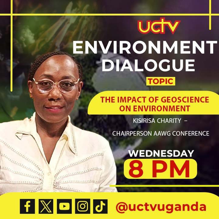 AAWGUg's tweet photo. 🌟 Tune in Tonight!

Join us at 8 PM on UCTV as Ms. Charity Kisirisa, Chairperson of  the Organizing committee shares insights on “The Impact of Geoscience on Environment” and unveils more about the 11th International Conference of the African Association of Women in Geosciences. https://t.co/tXrkWk2VKs