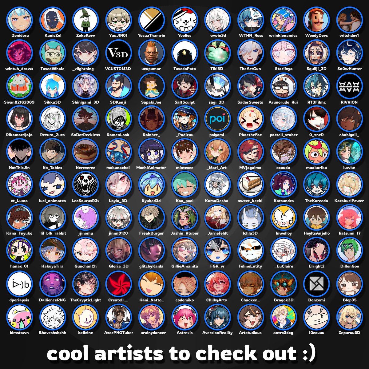 MrZing07's tweet image. 3D ART Tip of The Day! 🗣️📣
-Cool Artists To Check Out in the 3D Anime/Vtuber Sphere 🎨