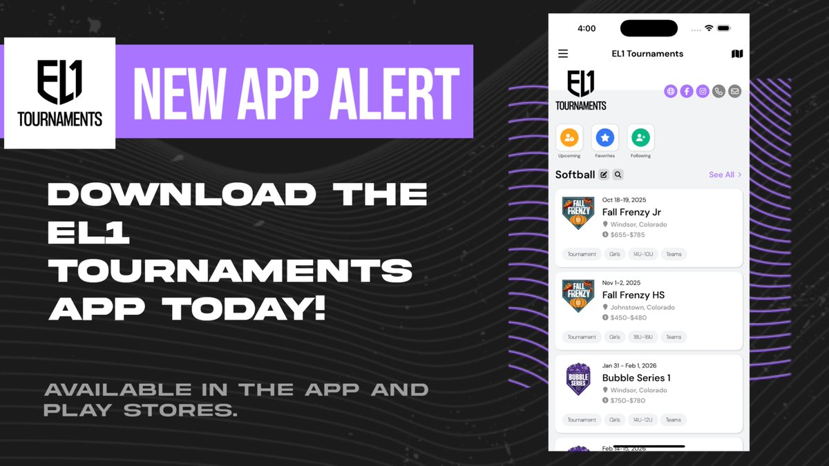 📲 New App Alert!
Download the El1 Tournaments <a href="/EL1Tournaments/">EL1 Tournaments</a> app today for 🏆schedules &amp; ⚡ real-time updates right at your fingertips! apps.apple.com/us/app/el1-tou… play.google.com/store/apps/det…
