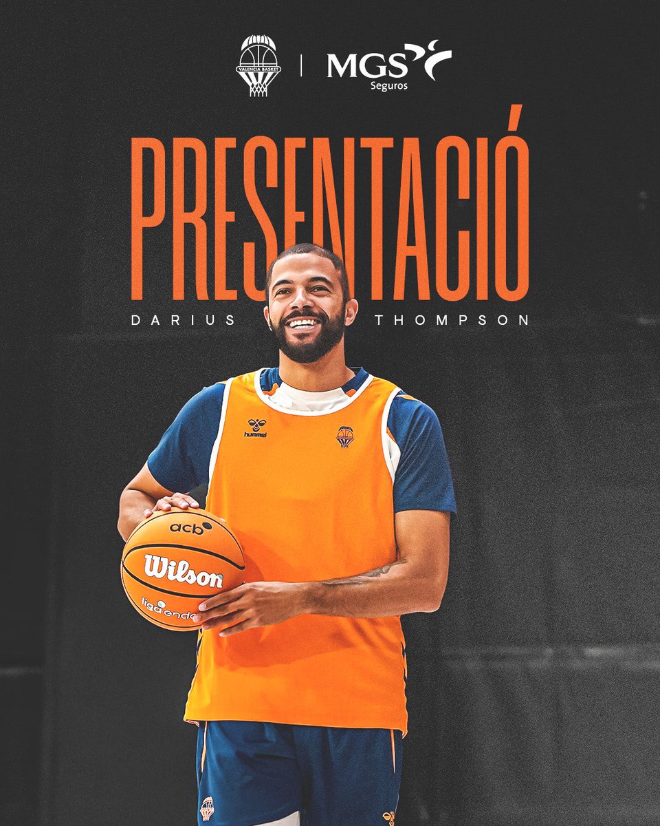 Mañana, junto a <a href="/MGS_Seguros/">MGS Seguros</a>, viene otra presentación bonita 😍

✨ Darius Thompson

📅 Jueves 25, 17:30h
📍 Mercat <a href="/RoigArena/">Roig Arena</a>
🎟️ Entrada libre

Un lugar delicioso para presentar a un jugador delicioso 😋