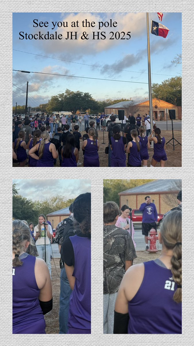 BrahmaNation24's tweet image. Beautiful start to our day with some incredible words from a few of our athletes at See You At The Pole this morning. Good job Brahmas! #fn5gl #fn5glcontest @tmobile ✨☀️