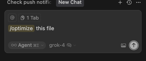 marc_r_all's tweet image. Most people don’t know @cursor_ai lets you create custom commands with simple .md files.
One screen defines /optimize in .cursor/commands/optimize.md. The other: just type /optimize this file and it runs.
Feels like giving your editor superpowers with a few keystrokes.