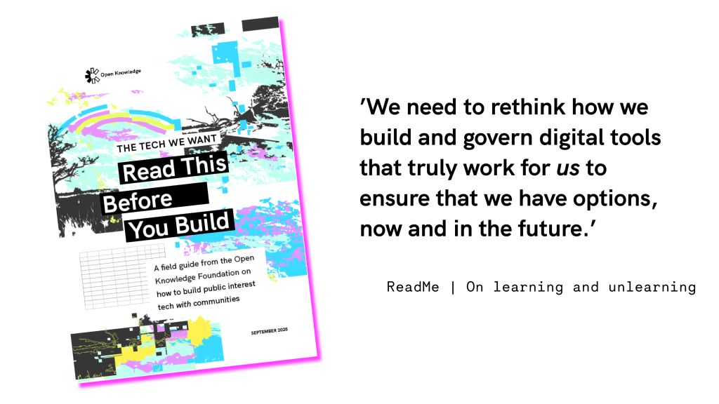 OKFN's tweet image. The guide comes from two decades of practice and from the lessons of building the #OpenDataEditor (ODE). By stepping back and listening, we gradually reshaped it into something more accessible and useful — and this story became central to the guide.