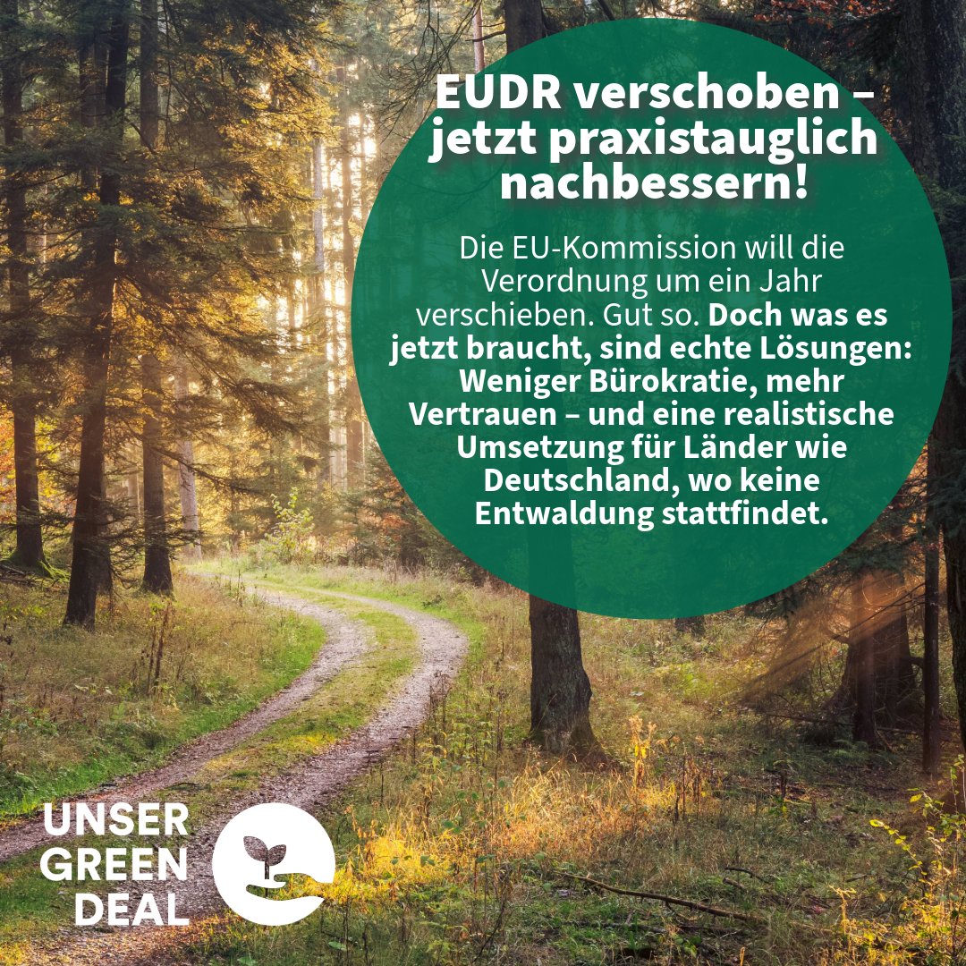 Die <a href="/EU_Commission/">European Commission</a> verschiebt den Start der EUDR – ein überfälliger Schritt. Doch Aufschub allein reicht nicht. Jetzt braucht es eine echte Überarbeitung und eine Null-Risiko-Variante für Länder wie Deutschland, in denen keine Entwaldung stattfindet. 🌳✂️