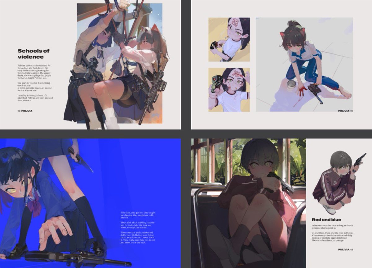 Working on THE POLIVIAN ARTBOOK! Many new drawings! - The compilation of 4+ years of illustrations on a 80~ page book with LORE! Join the server for more updates!