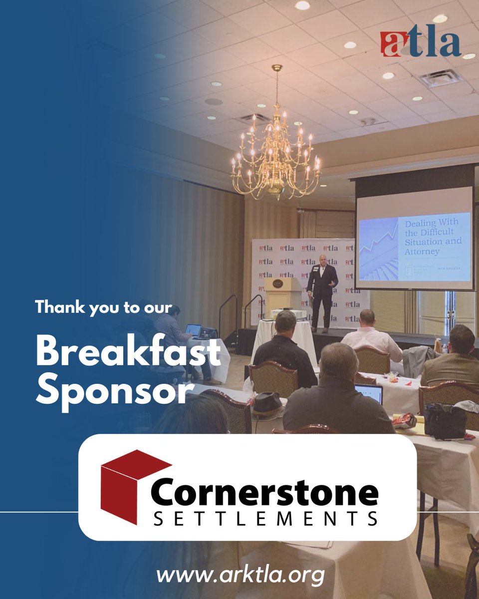 Thank you to our Cornerstone Settlements for sponsoring breakfast this morning! Perfect way to start the day!