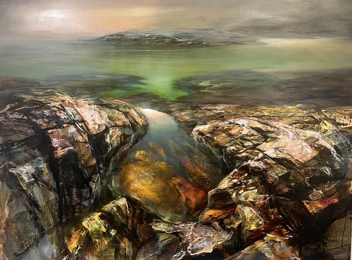 August Pool 122cm x 91cm. Currently on show at An Talla Solais in Ullapool as part of the Annual Members Show.