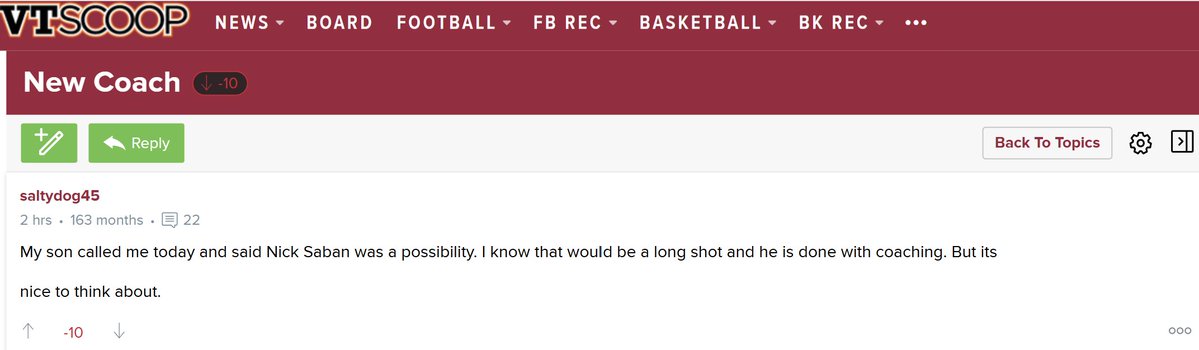 BoardGeniuses's tweet image. 🚨DEVELOPING🚨
Familial sources tell MBG that Nick Saban is a possibility at #VirginiaTech