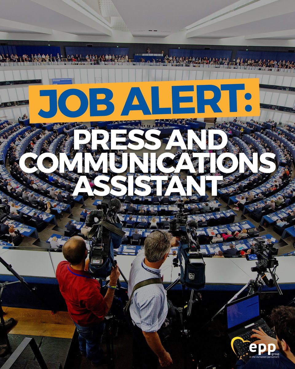 📢 Come work with us!

Join us <a href="/EPPGroup/">EPP Group</a> as a Press and Communications Assistant in Brussels 🇪🇺

Come and apply your communication skills and political awareness at the heart of the EU!

Read more &amp; apply by 3 October 2025🔗➡️ epp.group/shps8n4l