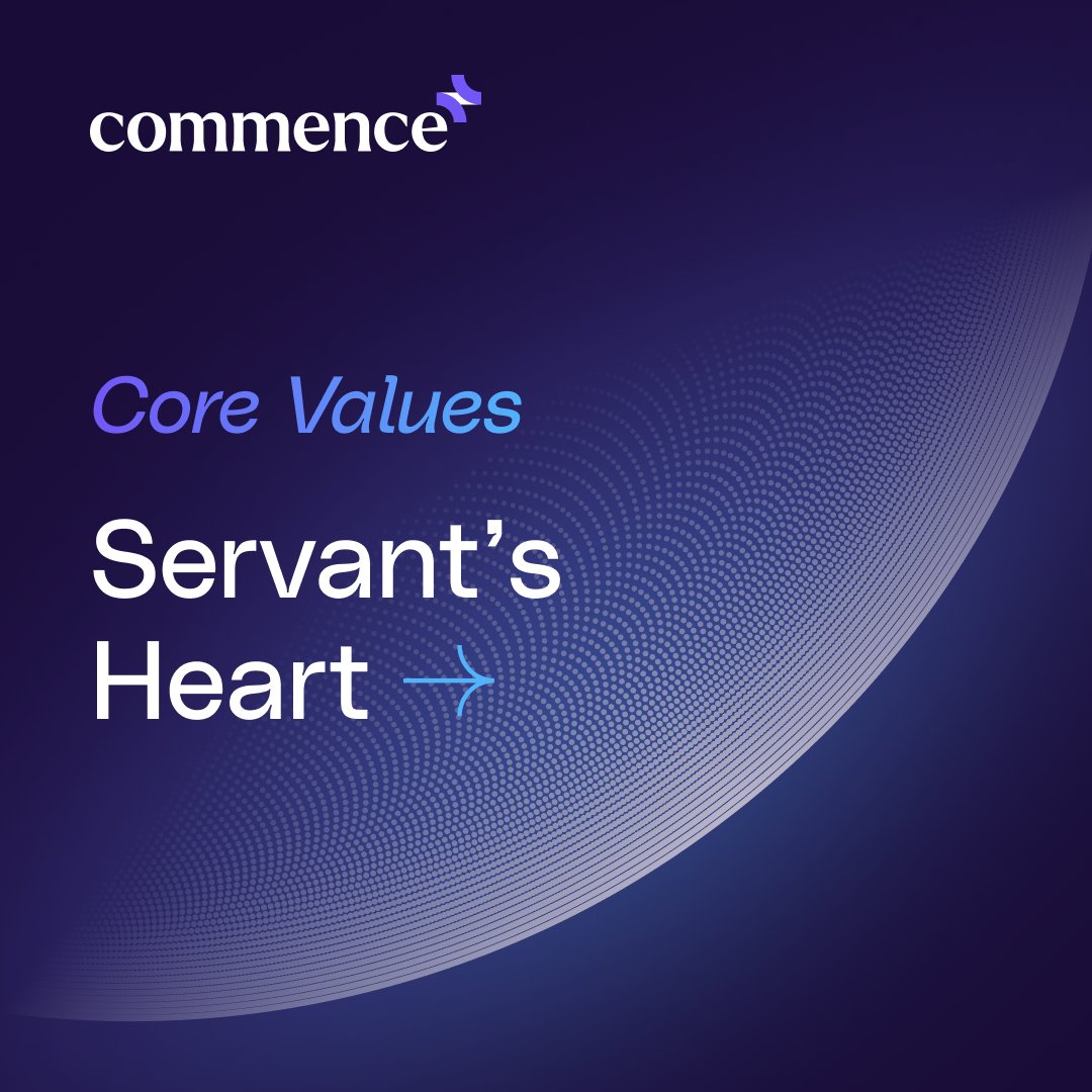 Commence_AI's tweet image. “Leadership isn’t about control—it’s about connection.” - Founder & CEO Pat Feliciano
At Commence, we believe serving is the most powerful form of leadership. That’s what it means to lead with a Servant’s Heart. 💜
#wearecommence #peoplewithpurpose #leadership