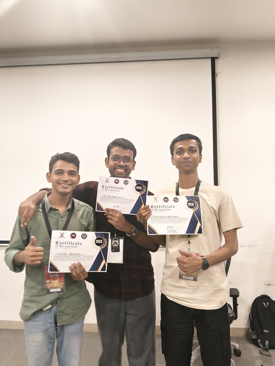 cs_aashish's tweet image. Win win 🥳 at HackWithMumbai hackathon🏆 @devtarundotcom
@freakyyirus 
#Hackathon
