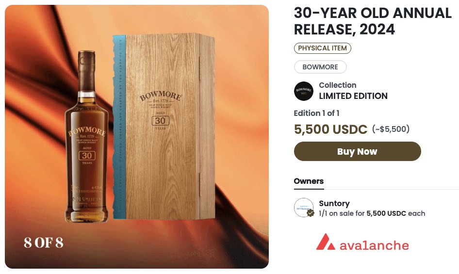 1,000 likes and I’ll buy a $5,500 limited-edition whisky bottle NFT on <a href="/avax/">Avalanche🔺</a> 🔺