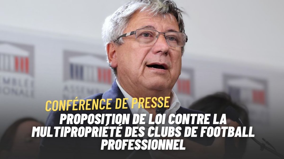 🎥⚽️ Retrouvez la conférence de presse de présentation de la proposition de loi transpartisane pour lutter contre les dérives de la multipropriété dans le football professionnel !

▶️ youtu.be/lpfLOKI2nw8
