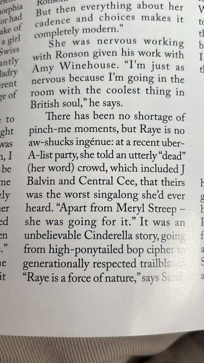 meryl streep singing along to raye, mark ronson’s power