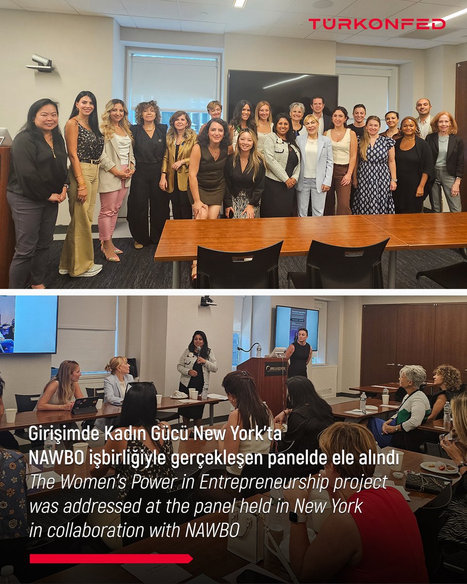 TÜRKONFED ve Türkiye İş Bankası’nın New York temasları kapsamında, NAWBO (National Association of Women Business Owners) tarafından Oppenheimer salonunda ‘Transatlantic Opportunities For Entrepreneurial Women’ başlıklı bir panel düzenlendi.

Panelde, Girişimde Kadın Gücü