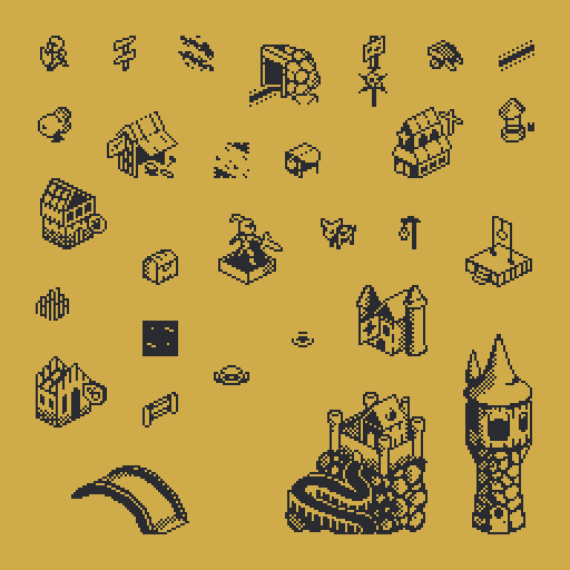 MaRPy_GDP's tweet photo. My entry for @Saultoons challenge - 2025 @septembit.
I changed some things on the final map.

For my medieval theme i prefer using the Bitbee Palette.

#pixelart #aseprite #septembit2025 #1bit https://t.co/IakN3BCjAz