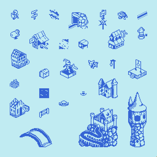 MaRPy_GDP's tweet photo. My entry for @Saultoons challenge - 2025 @septembit.
I changed some things on the final map.

For my medieval theme i prefer using the Bitbee Palette.

#pixelart #aseprite #septembit2025 #1bit https://t.co/IakN3BCjAz