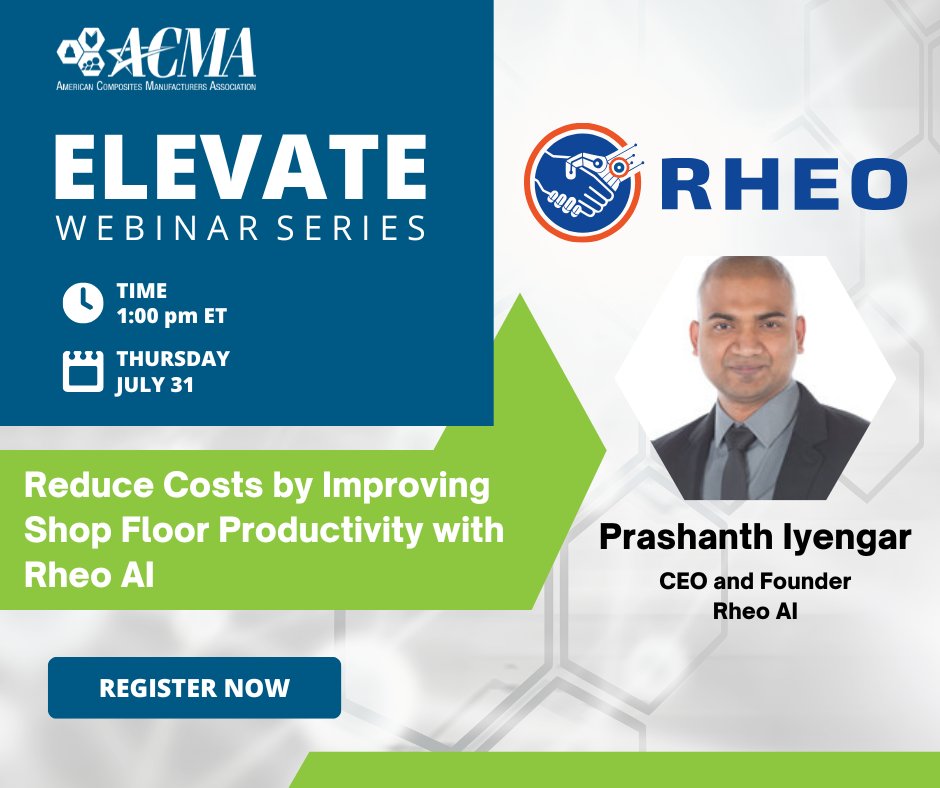 Reduce Costs by Improving Shop Floor Productivity with Rheo AI 
 📅 October 8 | 🕐 1:00 – 2:00 PM ET
Unlock the potential of your manufacturing operations with AI-powered workflows. Join us to see how Rheo’s AI Copilot helps supervisors:
Register here: hubs.la/Q03KNhKm0
