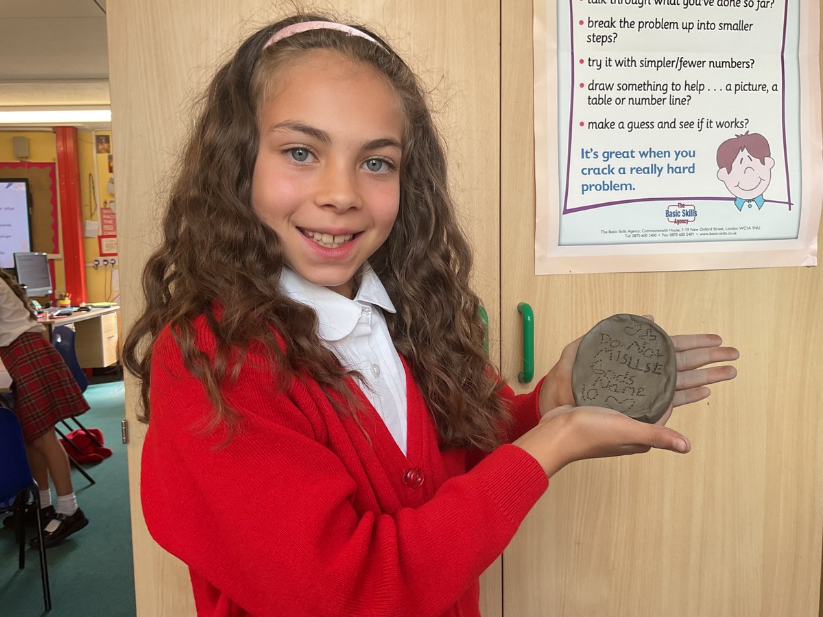 Year 5 have been learning about the Ten Commandments and this week they have made their own clay tablets.