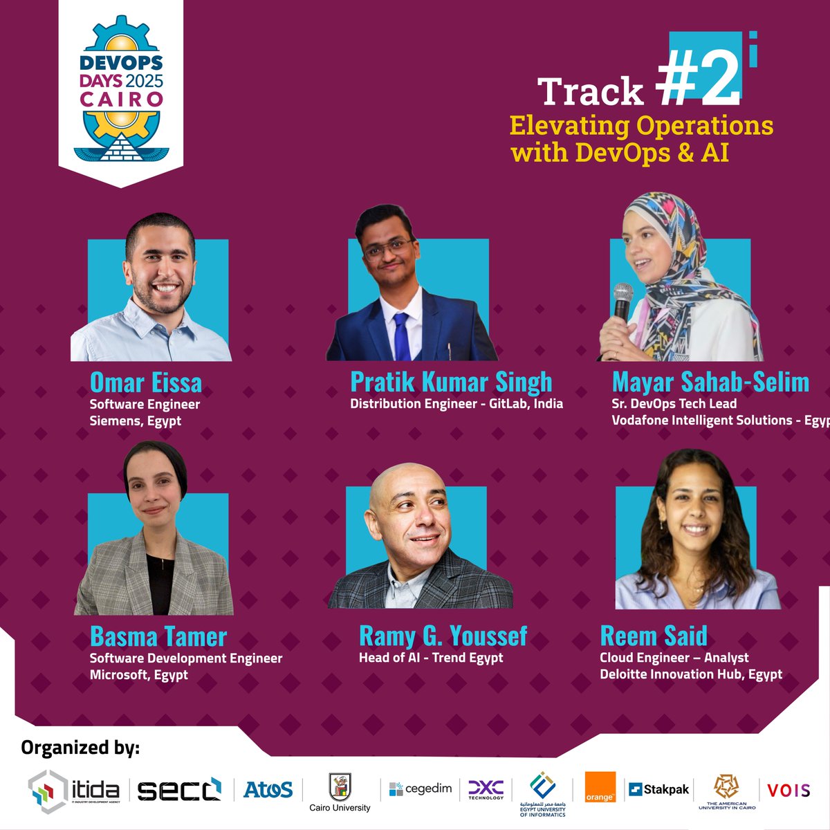 SECC_EG's tweet image. 🔹 Meet the experts at DevOpsDays Cairo 2025
🔗 Register now for your FREE seat: devopsdays.org.eg
📍 Creativa Innovation Hub – Giza
📅 27 September 2025
#DevOpsDays #DevOpsDaysCairo #ITIDA #SECC #Egypt #DigitalEgypt #TechConference