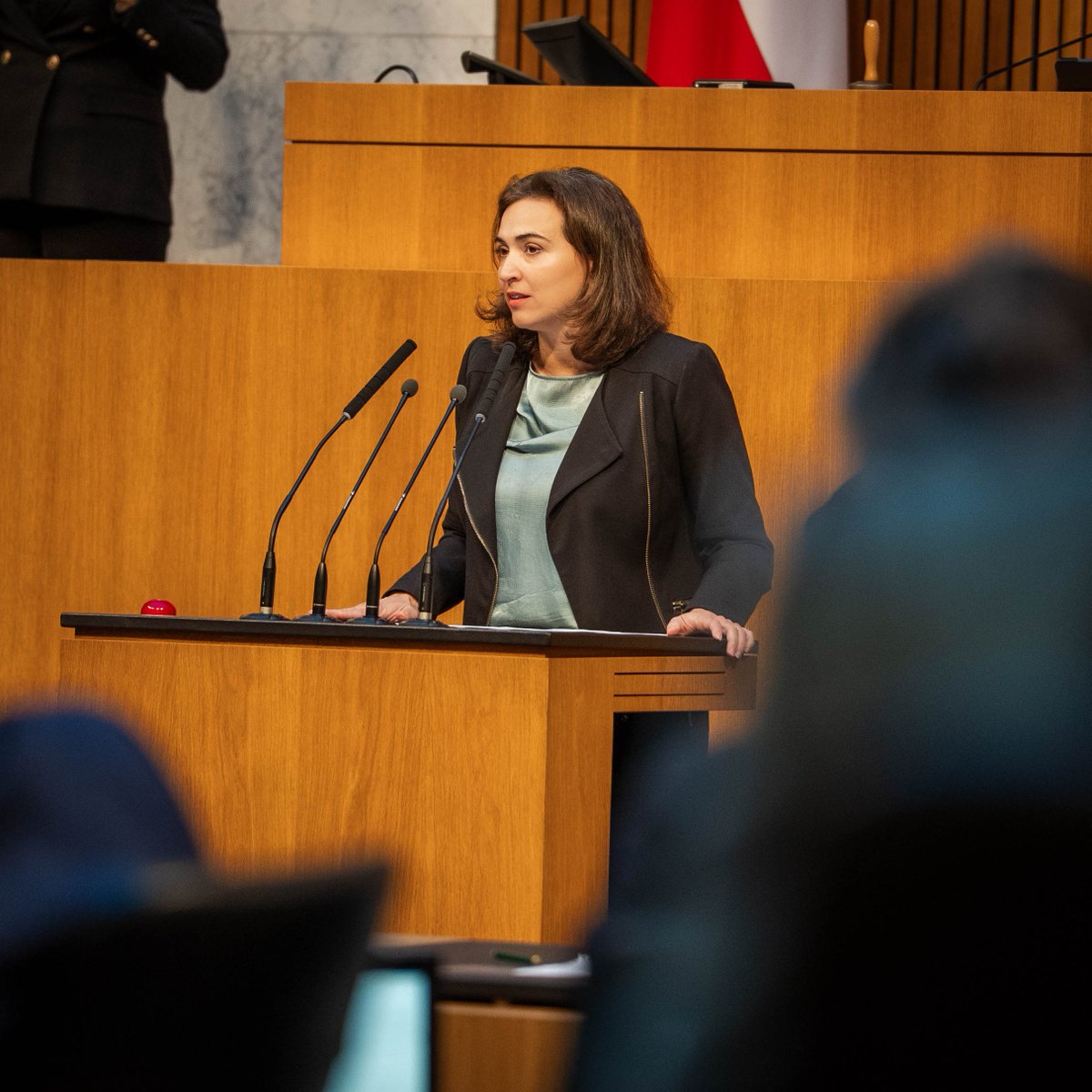 "Weil wir Grüne konstruktive Arbeit versprochen haben, legen wir auch konkrete Verbesserungen im Waffengesetzes vor. Schließen wir heute noch die verbleibenden Sicherheitslücken. Verhindern wir jenes Leid, das mit strengeren Regeln verhindert werden kann."🗨️ <a href="/Alma_Zadic/">Alma Zadić</a> #OeNR