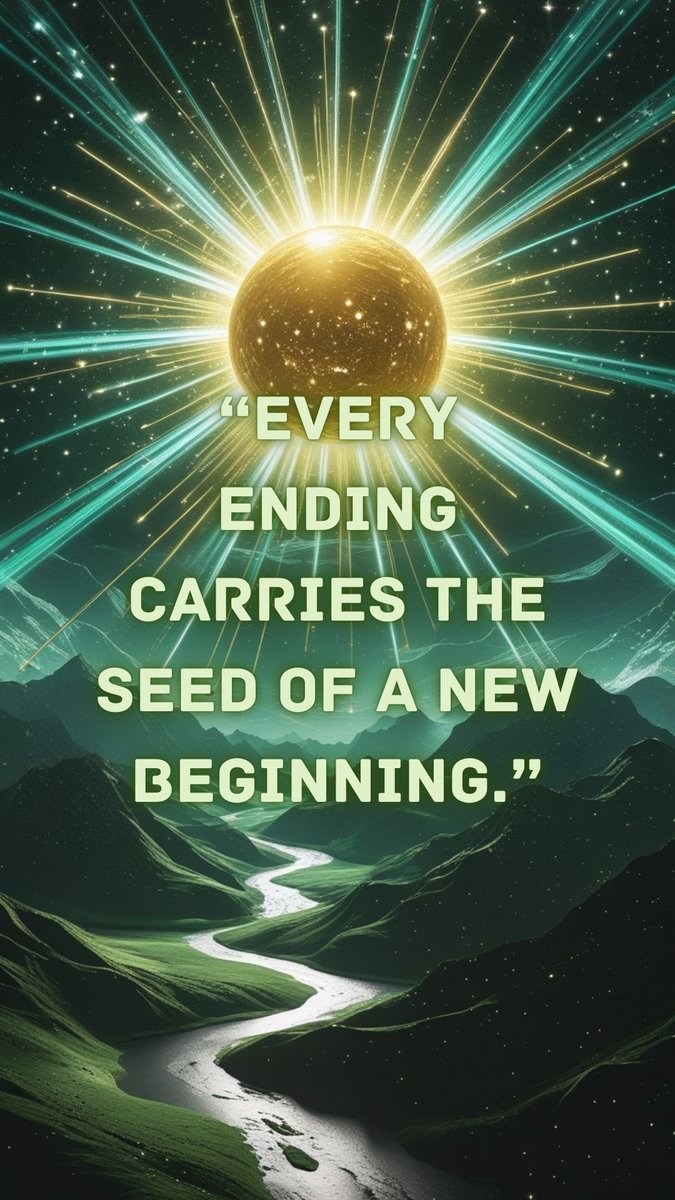 LessonsFromVoid's tweet image. Promise of Light

"Every ending carries the seed of a new beginning."
- Reflection of Nature

#LessonsFromNature #SpiritualGrowth #SelfGrowth