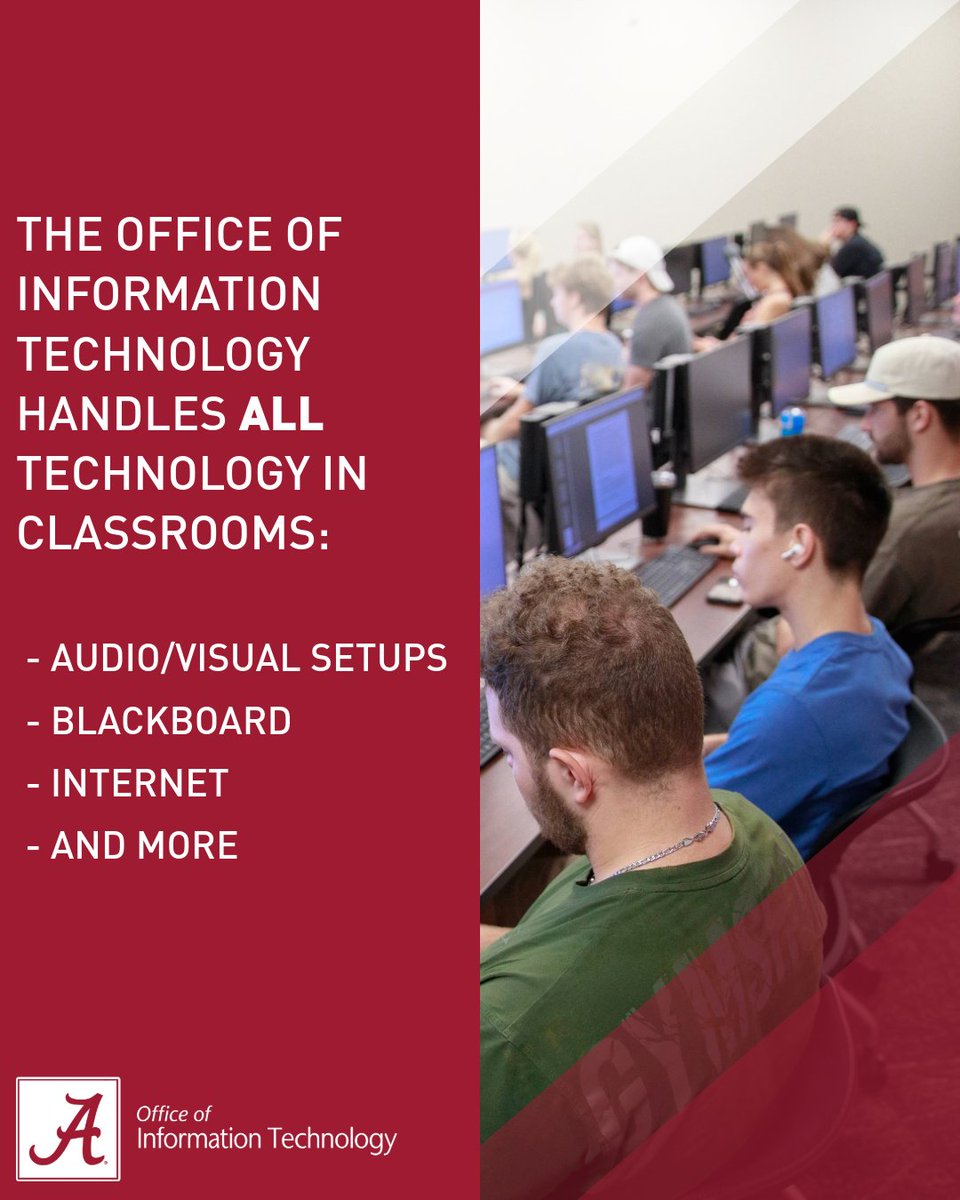 Find out what else OIT handles at oit.ua.edu