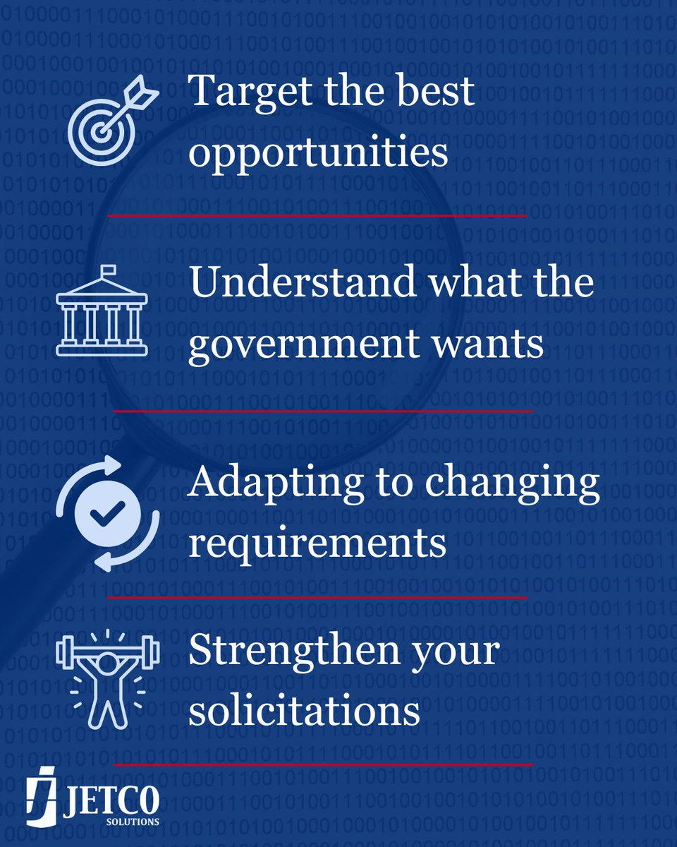 One of the best GovCon strategies to have? Research - it's the backbone to smart decisions when bidding. Read our latest blog to see why: jetcosolutions.com/research-is-th…
