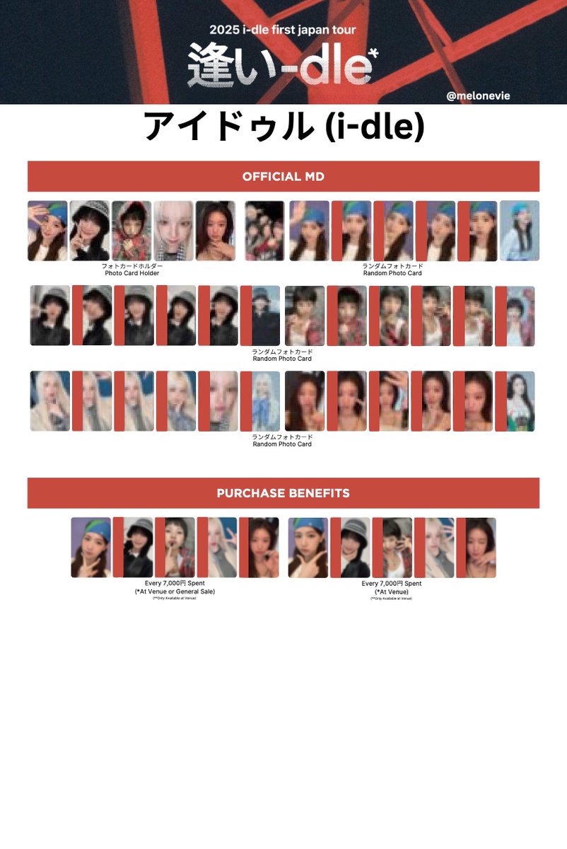 2025 i-dle first japan tour '逢い-dle' Photocard Template + MD